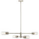 Velestino 4 Light 47.5 inch Polished Nickel Linear Chandelier Ceiling Light